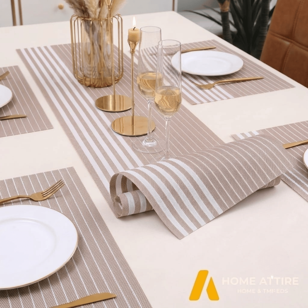 7 Pieces Table Mat and Runner Set | Placemats | Table Runner | Dining Table Mats and Runner | Table Mats | Table Mat Runner 7 Pieces Table Mat and Runner Set | Placemats | Table Runner | Dining Table Mats and Runner | Table Mats | Table Mat Runner