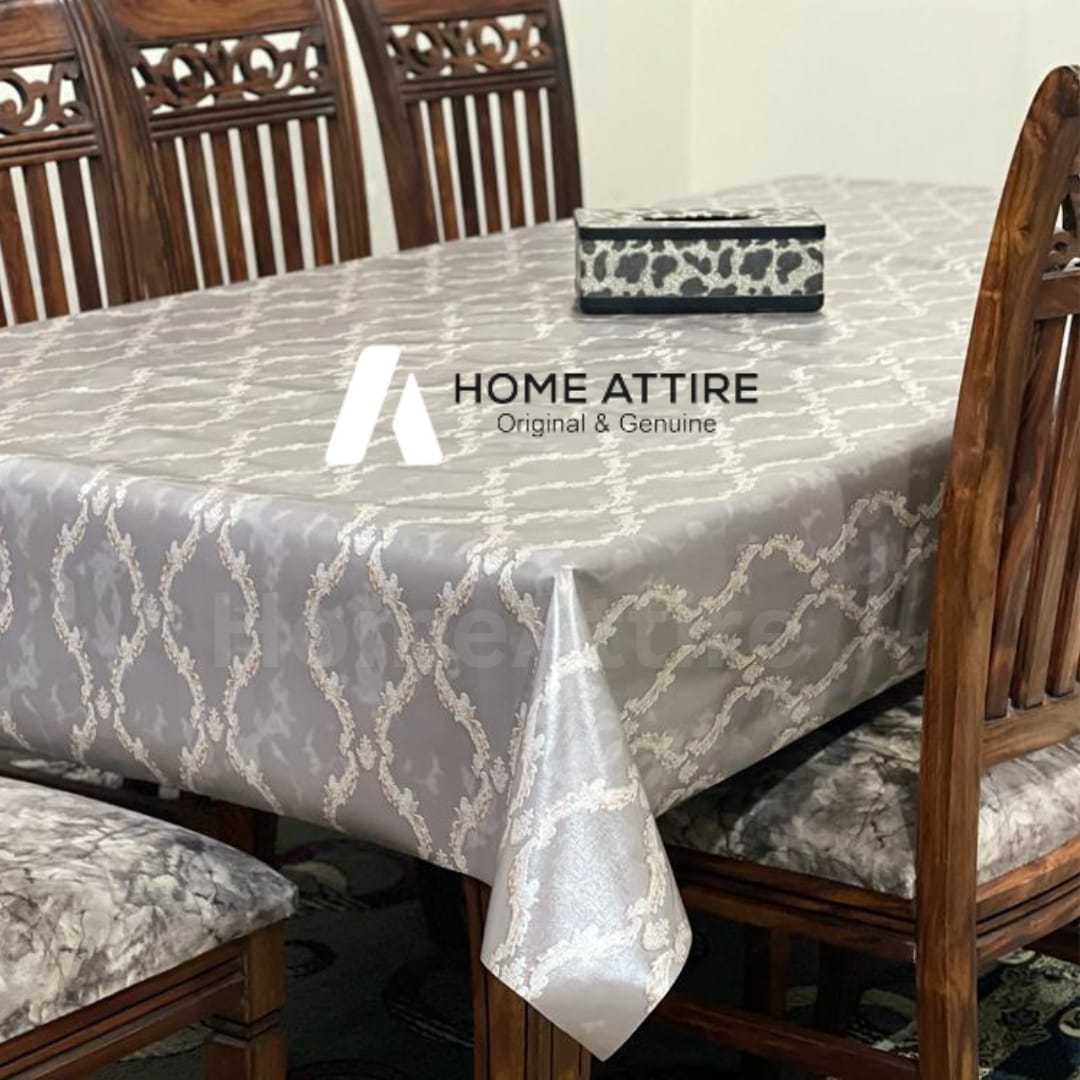 Elegant Grey Dining Table Cover For 4 Seater, 6 Seater and 8 Seater Dining Table dining table cover plastic