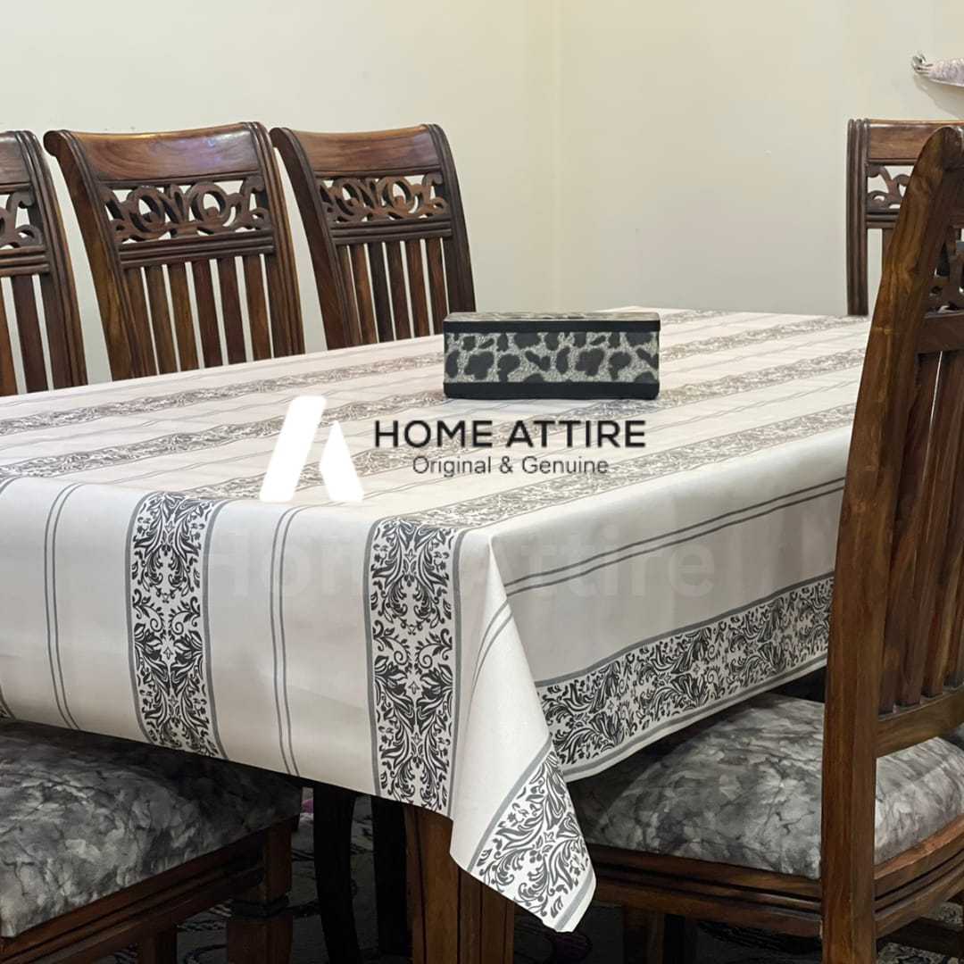 Fancy Dining Table Cover Sheet Plastic for 4 Seater 6 Seater 8 Seater