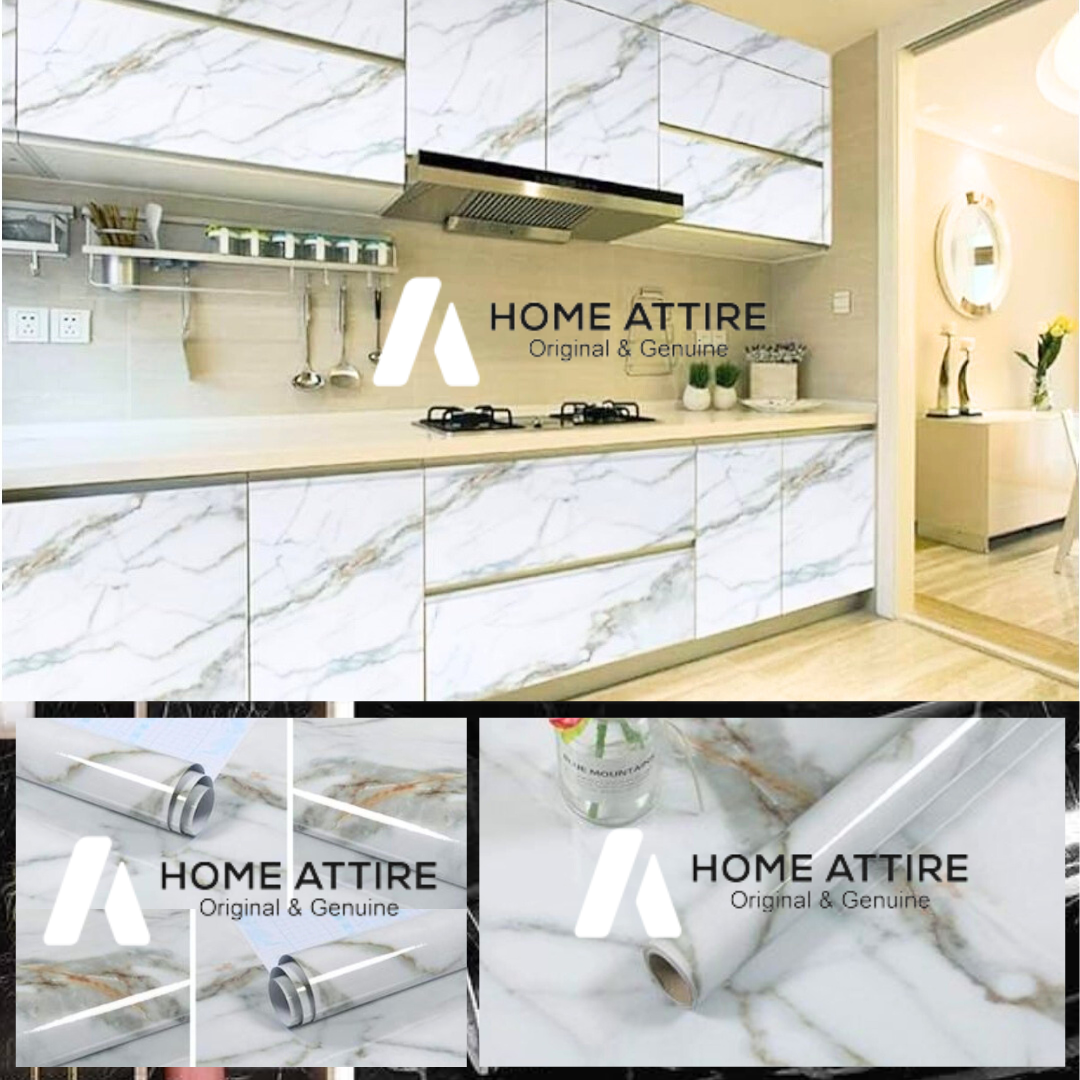 Self Adhesive PVC Sticker Marble Sheet Price in Pakistan White Grey