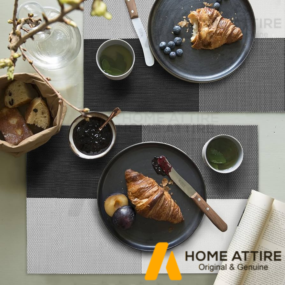 Dining Table Mats Set of 6 and 8 Pieces Placemats Rectangular Fancy Dining Table Mats, Placemats