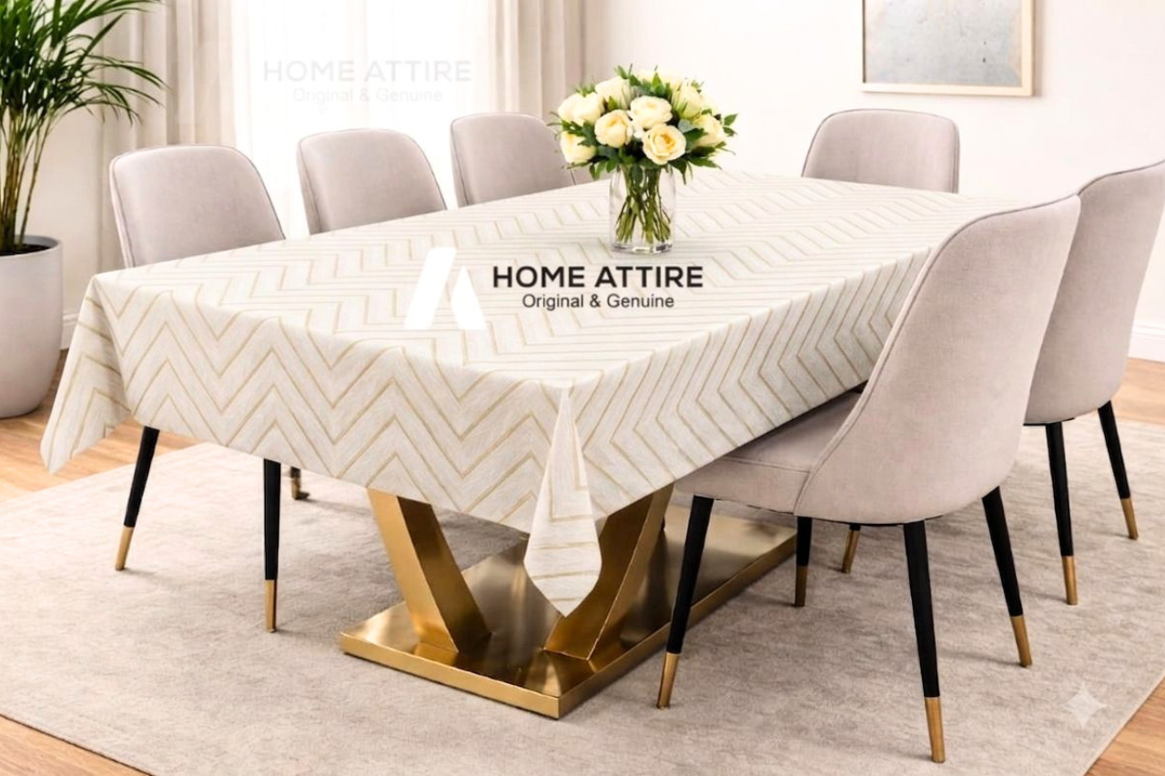 Modern Chevron Dining Table Cover for 4 Seater, 6 Seater and 8 Seater Dining Table dining table cover sheet