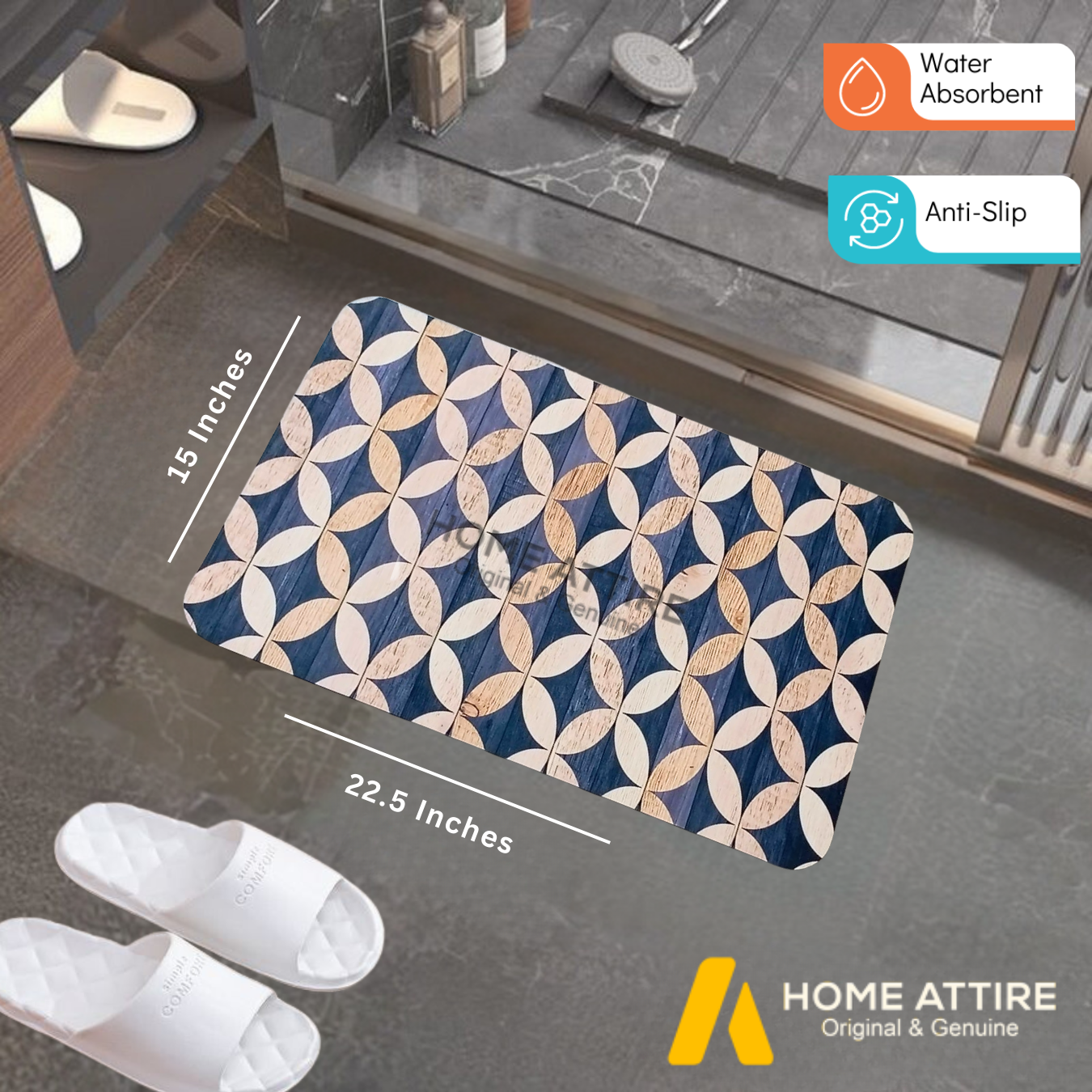 Water Absorbing Anti Slip Mat for Kitchen and Bathroom Water Absorbing Anti Slip Mat for Kitchen and Bathroom