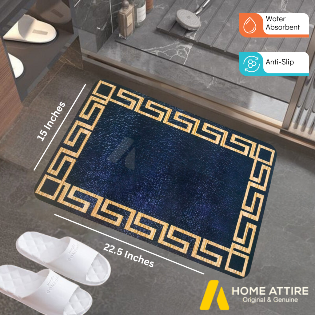 Water Absorbent Anti-Slip Kitchen and Bathroom Floor Mat