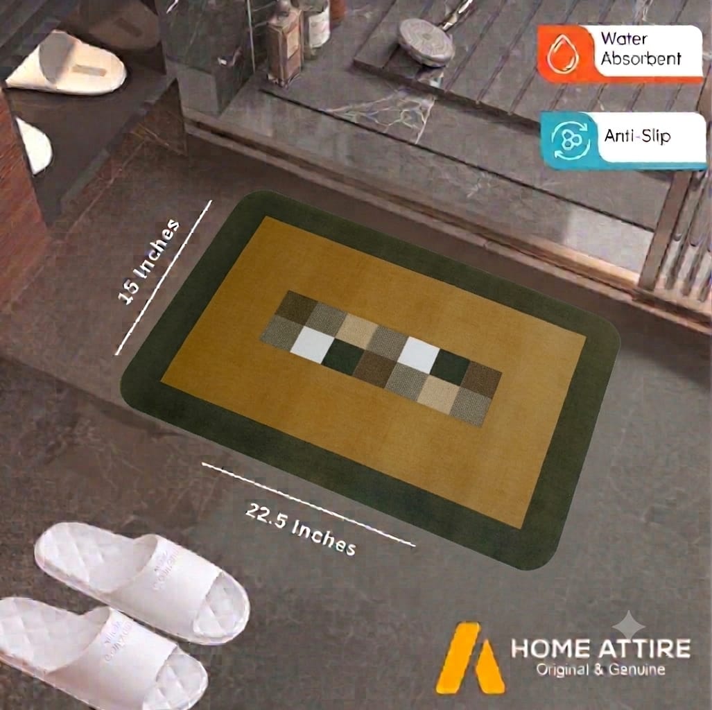 Water Absorbent Anti-Slip Floor Mat for Bathroom and Kitchen Water Absorbent Anti-Slip Floor Mat for Bathroom and Kitchen